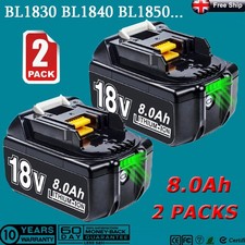 2Pack For Makita 18V Battery 8.0AH Li-Ion BL1830 BL1850 BL1840 BL1860B LXT Tools