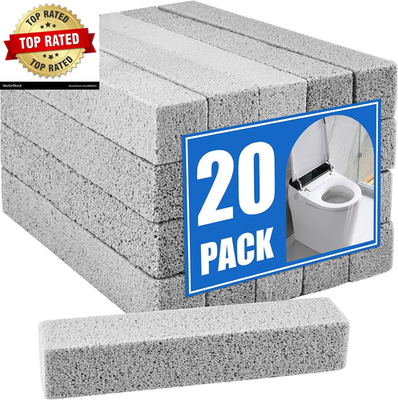 #ad 20 Pack Pumice Stone Toilet Bowl Cleaner Pumice Stone for Cleaning Stick $17.06