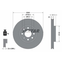 Textar 92111103 Bremsscheibe Vorderachse FüR Vauxhall Opel