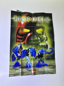 LEGO BIONICLE: Gahlok Va (8550) with purple mask, box, and poster/instructions