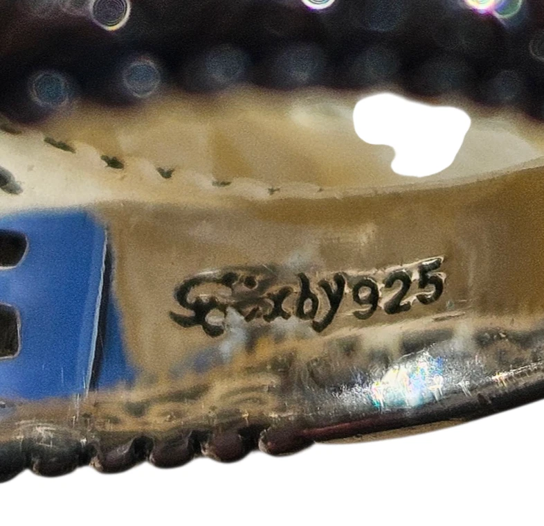 Anillo Barbara Bixby Oro Esterlina 925/18k Rodolita Granate Topacio Blanco Talla 8 Foto 4 de 4