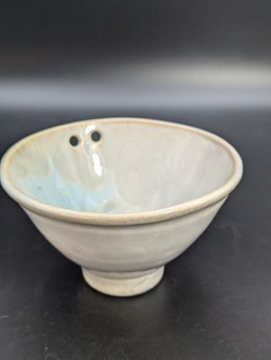 #ad #ad Vintage Bill Campbell Pottery Crystalline Glazed Rice Bowl Dish Cream Blue 6quot; $49.95