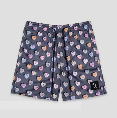 NWT BASEBALLISM Candy Heart Diamond Air Mesh Shorts YOUTH MEDIUM Limited Drop 