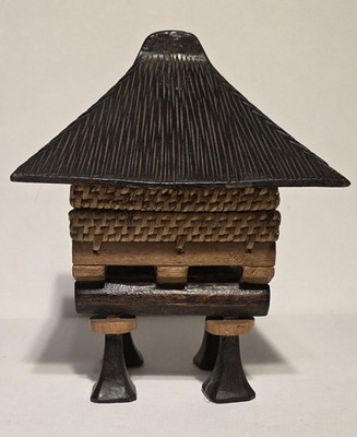 A Decorative Miniature Model Of A Filipino Bahay Kubo Or Stilt House Trinket Box