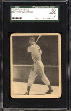 1939 Play Ball #92 Ted Williams ROOKIE SGC 2 WELL CENTERED NICE CARD. rookie card picture
