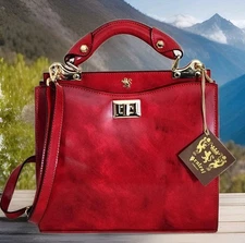 🌞Pratesi Anna Maria Luisa de' Medici CALF LEATHER TOP HANDLE SATCHEL BAG🌺NWT