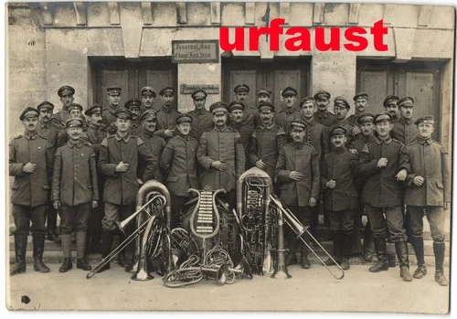 German WWI Brass Music Band 5th Bavarian Reserve Division Photo 1917