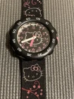 Swatch Swiss Flik Flak 2008 Hello Kitty Kids Quartz Watch Works Great.
