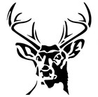 Really Great Stencils, Deer Portrait Stencil, 4x4", Animal, Antlers, Buck, Stag