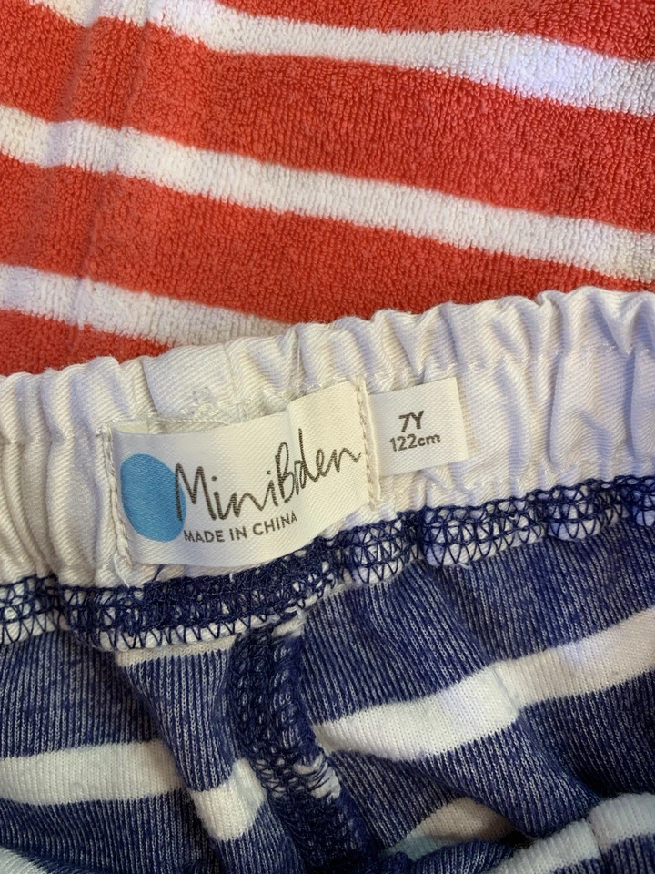 Paquete Mini Boden/2 Pantalones Cortos/Pantalones Cortos Largos Tela Terry Talla 7 Años Niños/Niñas Foto 4 de 4