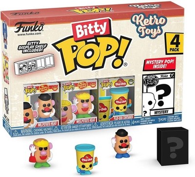   Retro Toys - Mr. Potato Head Mrs. Potato Head Play-Doh Container Bitty Pop!