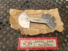 L.S. Starrett Model No. 279 Radius Gage in Original Box