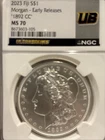 2023 Fiji Silver Dollar Morgan Early Release 1892 CC MS 70 Ultra Break