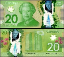 Canada 20 Dollars, 2012, P-108b, UNC, Polymer