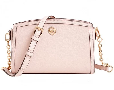 Michael Kors Tasche Umhängetasche Chantal Large EW Xbody Leder Soft Pink  Neu - Bild 1 von 4