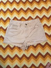 Vintage 60s Lee Butter Yellow Tan Denim Shorts Sz 29 Leens Made In USA Talon 42
