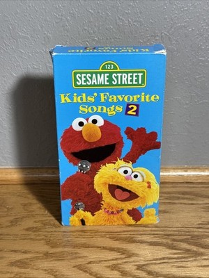 Sesame Street Kids Favorite Songs 2 VHS Home VideoTape Elmo VTG PBS Kids TV Show
