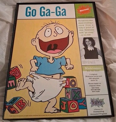 Rugrats Nickelodeon Nicktoons Framed Print Ad 1995 8.5x11 Vintage Animation 