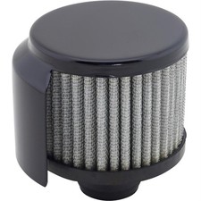 Black Push-in Valve Cover Breather With Shield Black Push-in Valve Cover Breather With Shield
