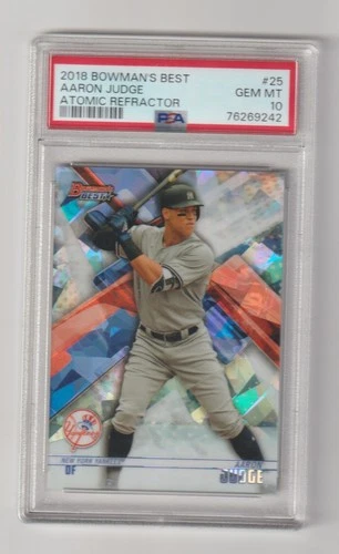 2018 Bowman's Best Aaron Judge Atomic Refractor *PSA 10* Yankees #25 *BCGUYS*