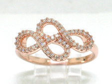 Diamant Ring 10K Rotgold Gold 57 Diamanten total 0,20ct Wesselton  Designer Ring