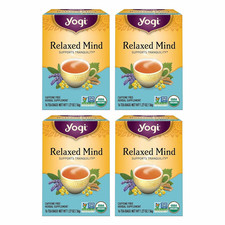 Yogi Tea Relaxed Mind Tea - 16 Bags per Pack 4 Packs - Relaxing, Calming Organ