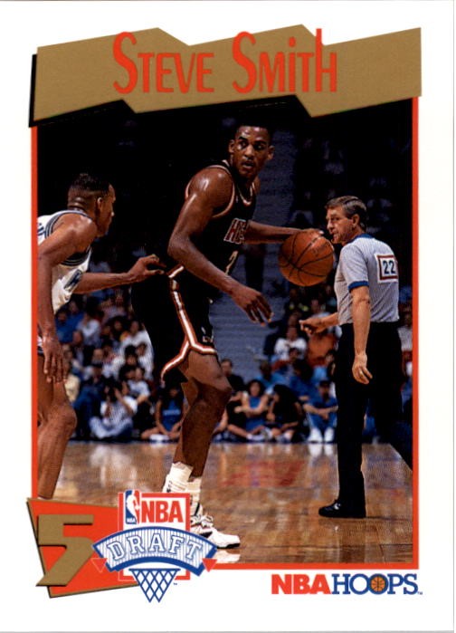 1991-92 Hoops #550 Steve Smith RC - BSK
