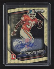 2025 Panini Prizm Black #51 Terrell Davis Prizms Gold Vinyl FOTL AUTO
