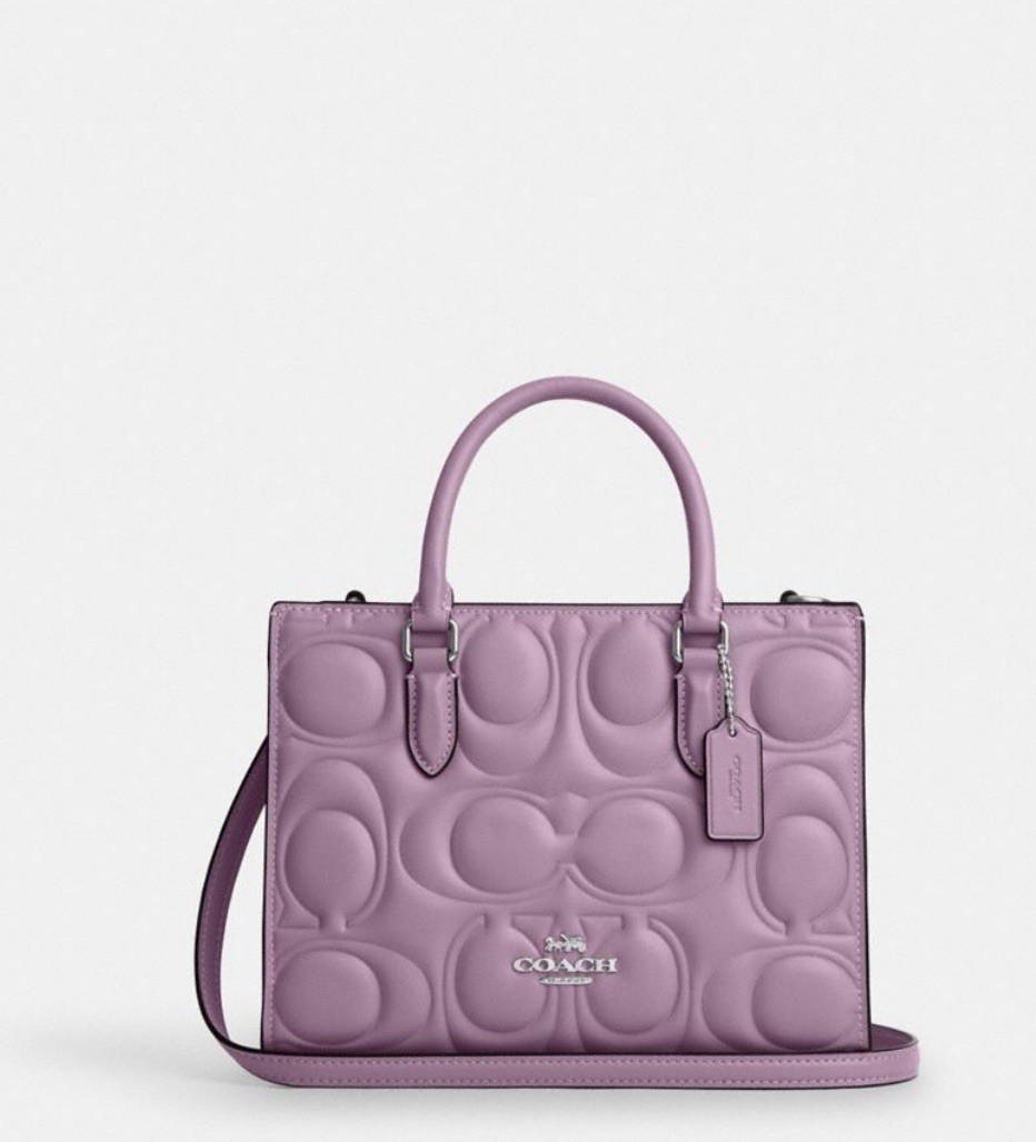 NWT Coach Maggie Small Tote Bag Signature Leather In Jasmine Style