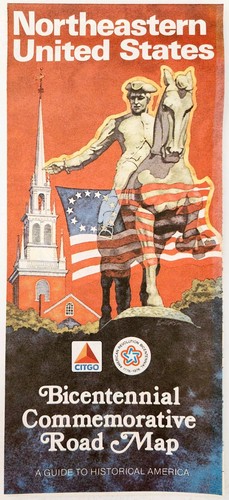1976 Citgo Road Map Bicentennial Eastern US American Revolution Vintage 10 DWF10 - Picture 2 of 8