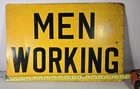 Men Working 12×18 inch Vintage Sign Tin Metal Antique Man Cave