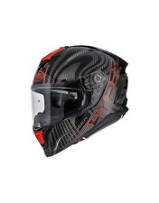 Image of PREMIER HELMETS Hyper Carbon Red/Black Motorcycle Helmet