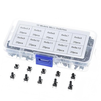 100/200Pcs Easy Installation Vertical Switcher Button Tact Switcher Tactile Push