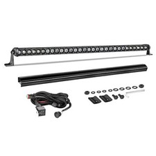 210W Single Row LED Light Bar w/Wiring Kit Black Cover Spot 40 Inch White