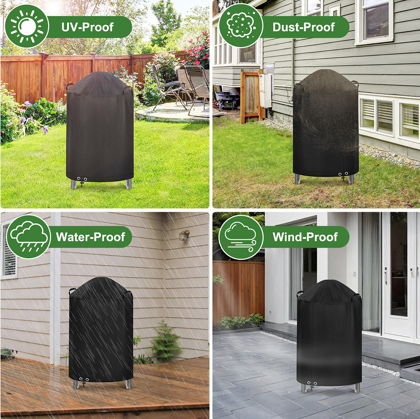 Heavy Duty Gas BBQ Grill Cover Waterproof UV Fade-Resistant Dustproof Protector