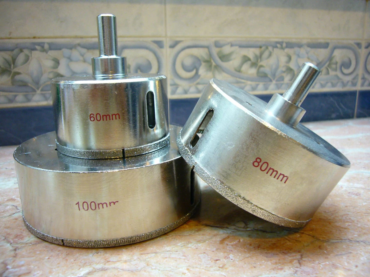 60mm 80mm 100mm THK Diamond coated core drills drill bit hole