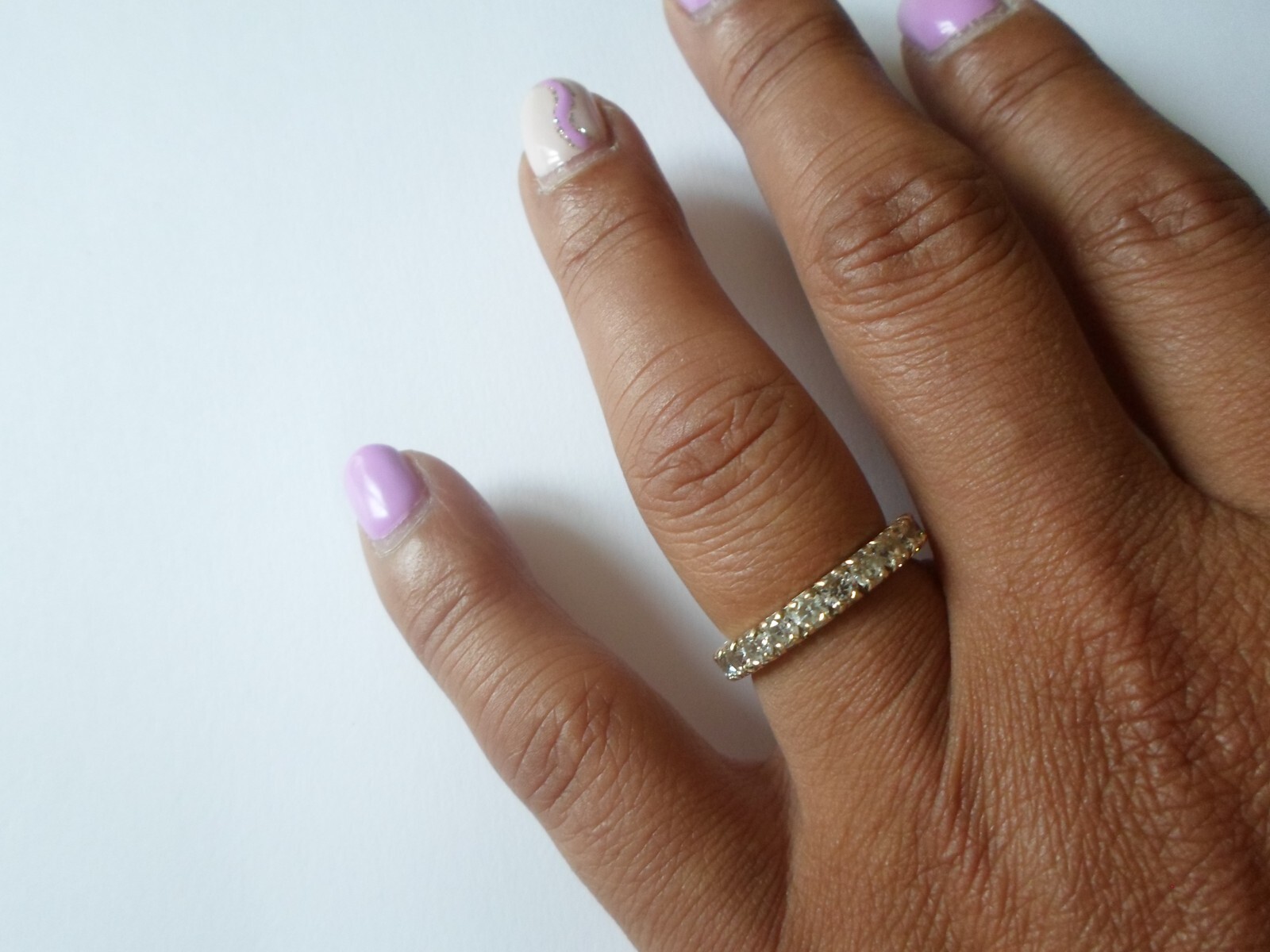 solid silver ring, vermilion, full round zirconiu… - image 4