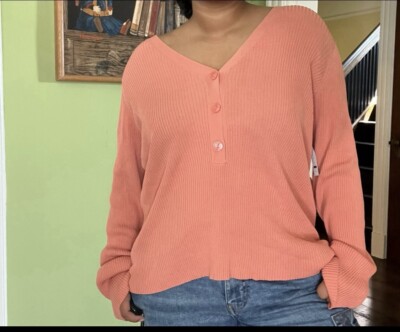 BNWT grannycore springLeith peach ribbed top Size 2x