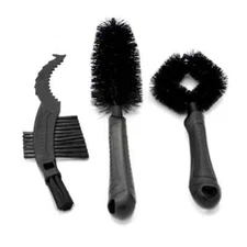 Bike Cleaning Kit Brush Set Chain Cassette Cleaner 3 Piece Combo Tooth Scraper