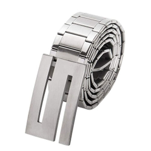 Metal Mens Belt ,Stainless Steel Belt Fashion Outdoor self defense Punk Belt - Picture 1 of 23