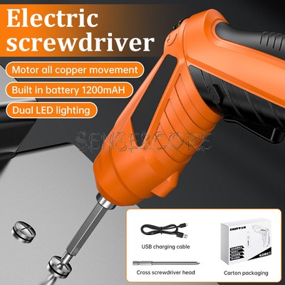 Cordless Drill Electric Screwdriver with Drill Bit USB Rechargeable Power Tool