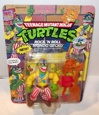 TMNT 🐢 Rock'n Roll Mondo Gecko 5th 1992 Playmates 🐢🐢 SHARP c9.0