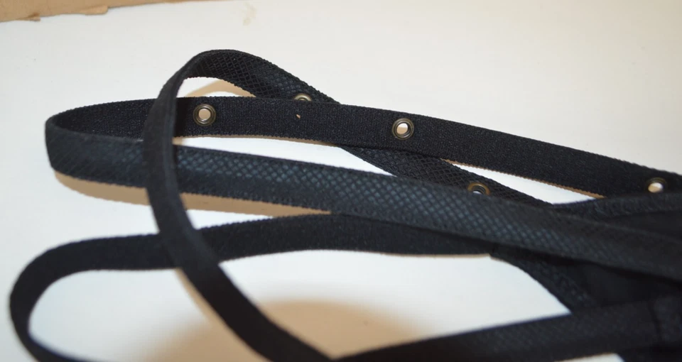 LA PERLA Black Label Denim Straps & Lace String Thong Briefs Panty 4 L New $300 - Image 4 of 4