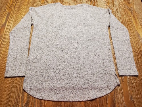GAP Kids Girls L/S Shirt Sz Med Gray Sweater Pullover Top Pink Sequin Heart EUC! - Picture 4 of 5