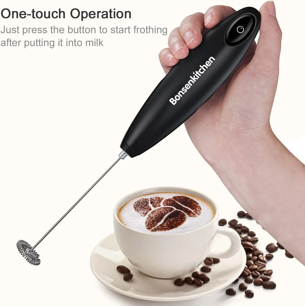 Milk Frother Handheld, Automatic Milk Foam Maker Hand Frother for Coffee, Matcha