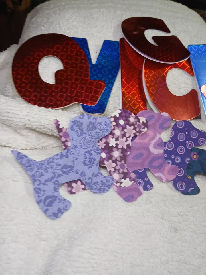 ALPHABET LETTERS embroidered iron-on PATCH APPLIQUE Lot Of 13 - Image 2 of 3