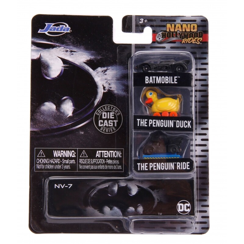 Batman Returns 1989 Batmobile Penguin Nano JADA 3 Pack 1:65 Diecast Set