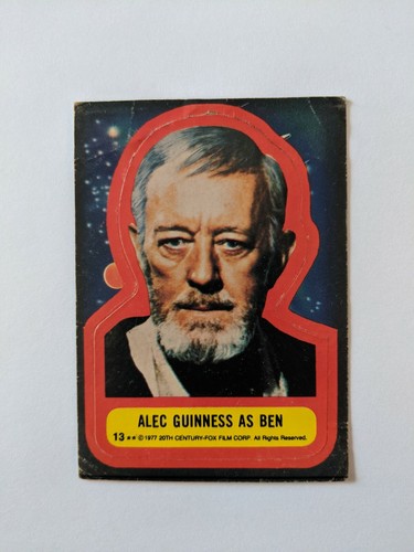 1977 Topps Star Wars Stickers #13 Alec Guinness as Ben — TAG (grade unconfirmed)