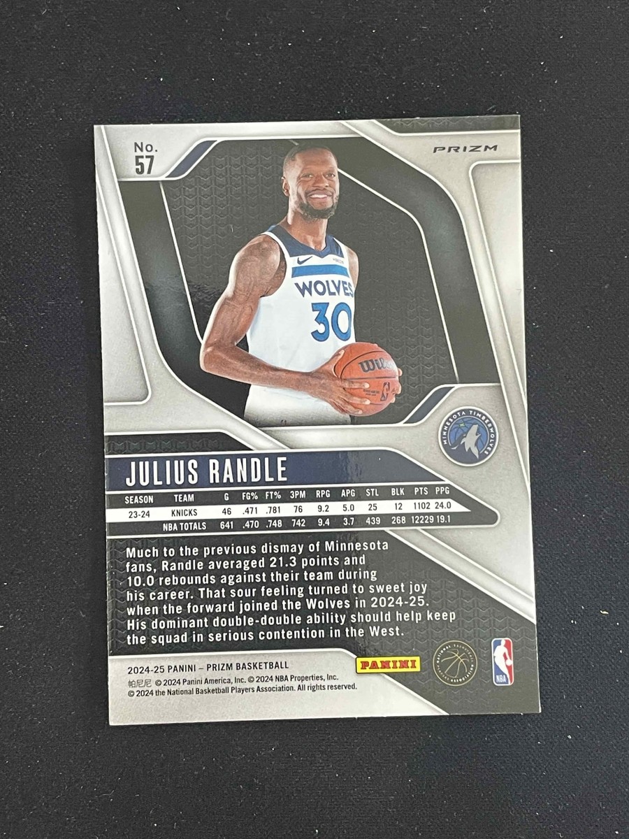 Julius Randle 2024-25 Panini Prizm Pink Ice Prizm Timberwolves #57