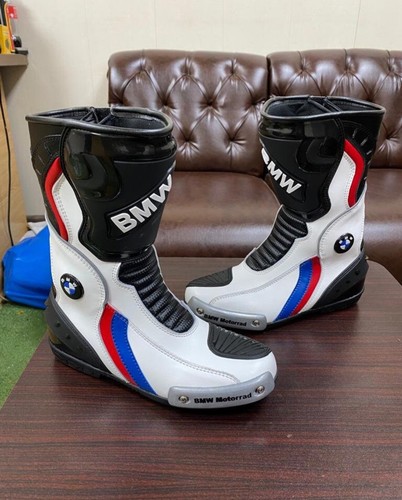 PRG Motocicleta Moto Carreras Cuero Traje BM.W Moto Carrera + Guante + Botas - Imagen 4 de 6